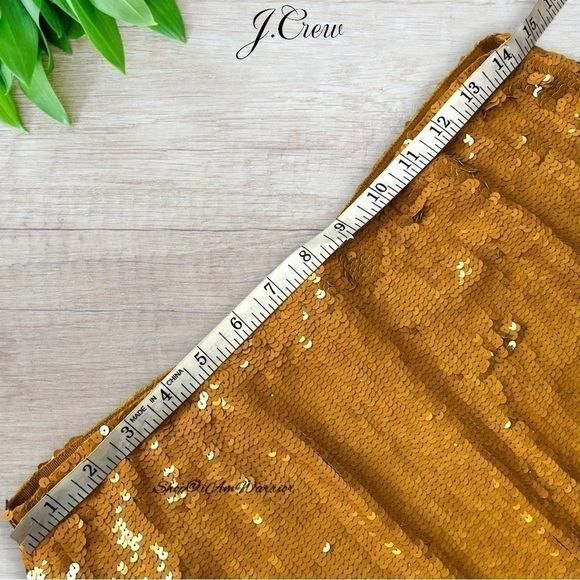 J.Crew Collection rare silk marigold sequin no.2 pencil skirt @shop@iamwarrior - Picture 6 of 10